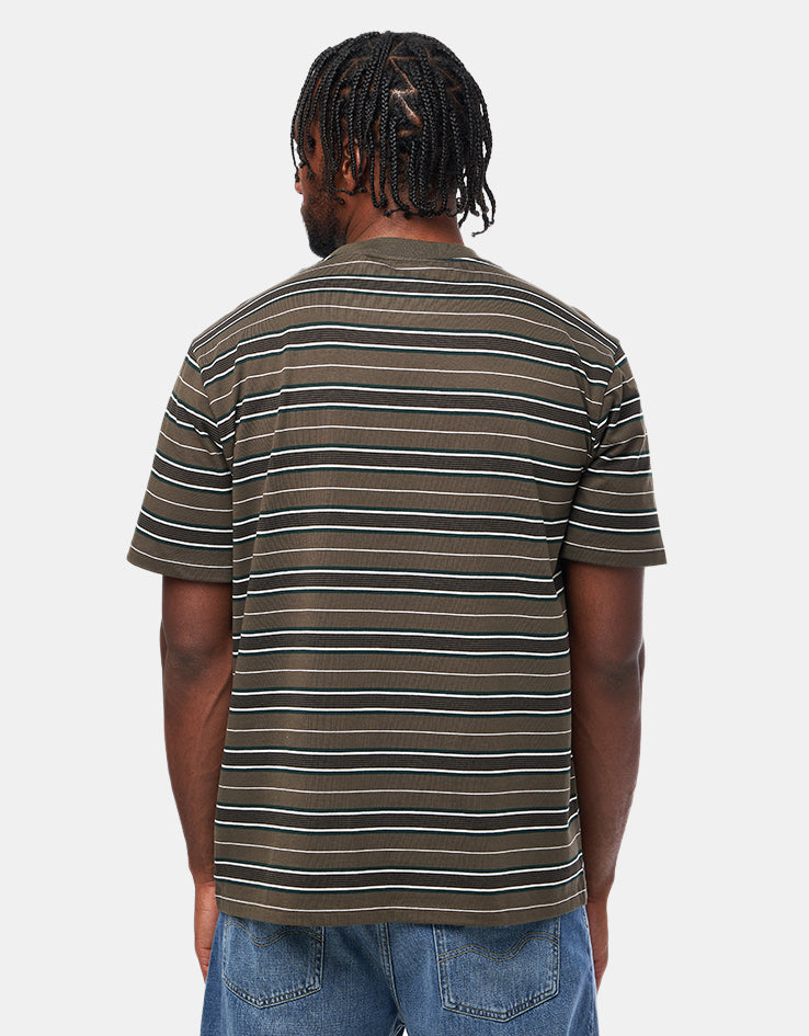 Carhartt WIP S/S Bronson T-Shirt - Bronson Stripe/Cypress
