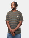 Carhartt WIP S/S Bronson T-Shirt - Bronson Stripe/Cypress