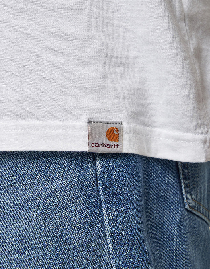 Carhartt WIP S/S Slingshot T-Shirt - White (Heavy Enzyme Wash)