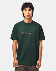 Carhartt WIP S/S Script T-Shirt - Dark Scarab/Palisander