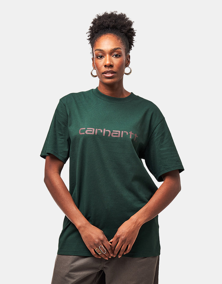 Carhartt WIP S/S Script T-Shirt - Dark Scarab/Palisander