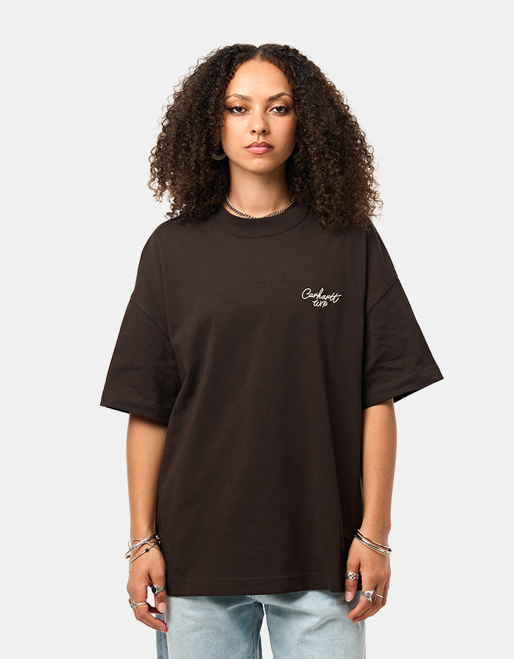 Carhartt WIP S/S Signature Script T-Shirt - Tobacco/Natural