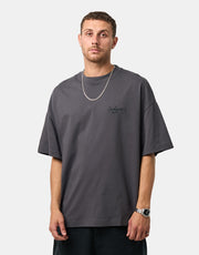 Carhartt WIP S/S Signature Script T-Shirt - Graphite/Dark Scarab