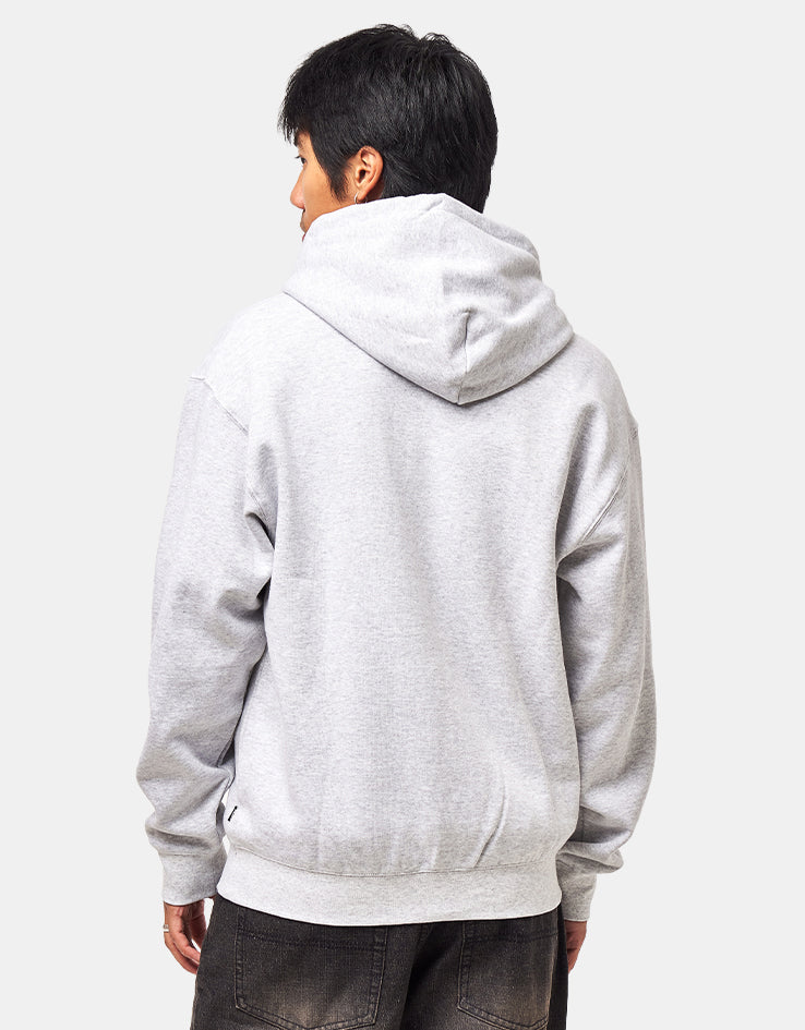 HUF Classic Arch Full Zip Hoodie - Heather Grey/Navy