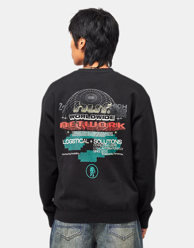 HUF Worldwide Network Crew - Black