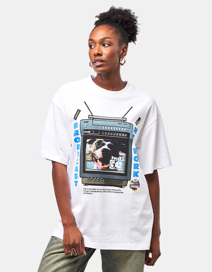 HUF Broadcast T-Shirt - White