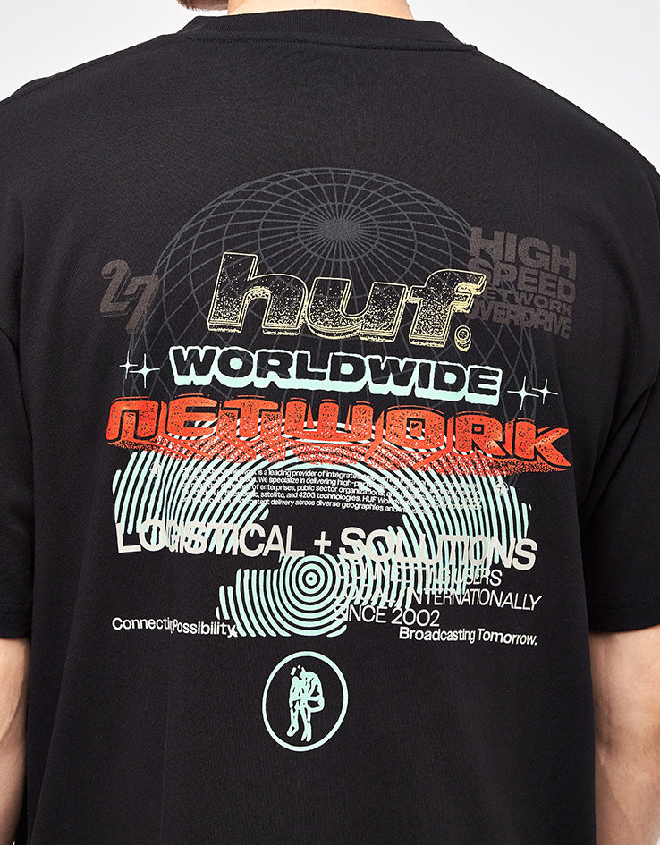 HUF Worldwide Network T-Shirt - Black