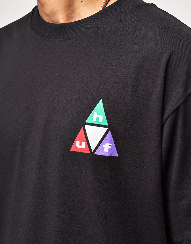 HUF Prism Triple Triangle T-Shirt - Black/Teal