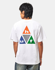 HUF Prism Triple Triangle T-Shirt - White/Burnt Orange