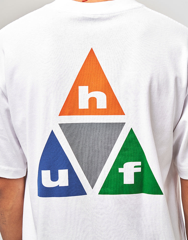 HUF Prism Triple Triangle T-Shirt - White/Burnt Orange
