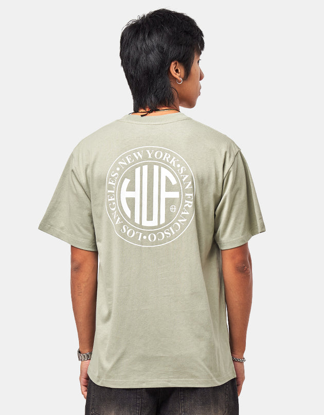 HUF Regional T-Shirt - Desert Green/White