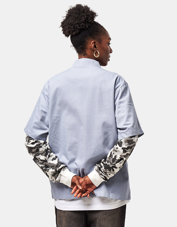 HUF Shadows L/S Work Shirt - Light Blue