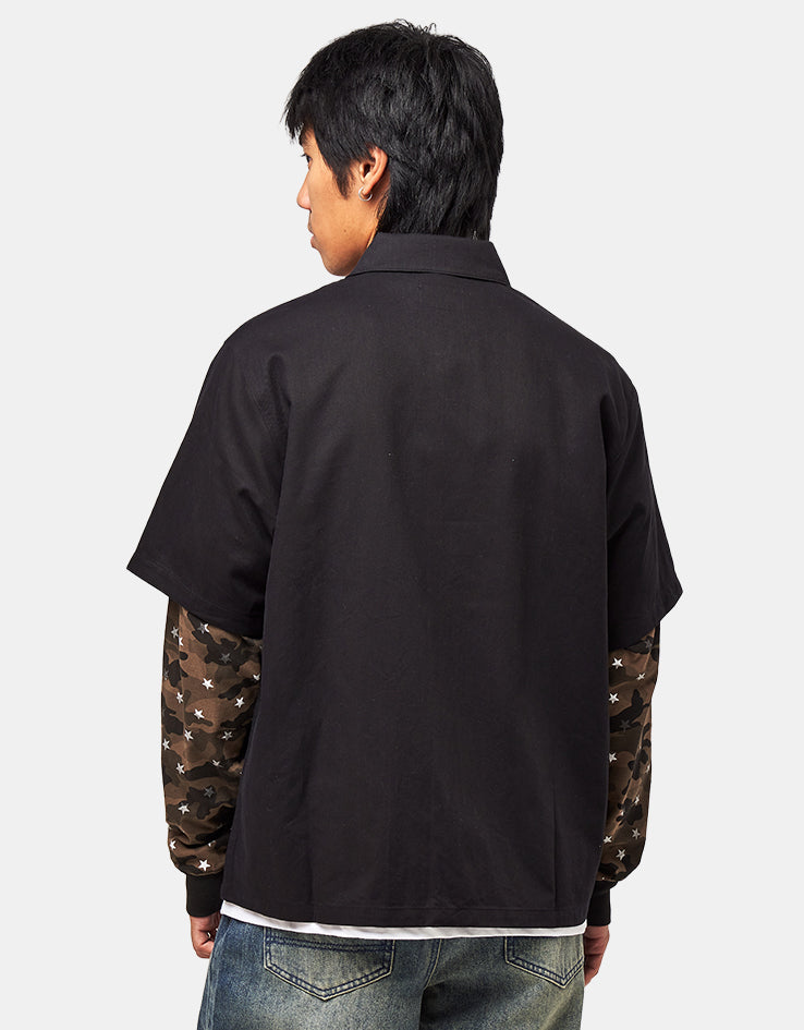 HUF Shadows L/S Work Shirt - Black
