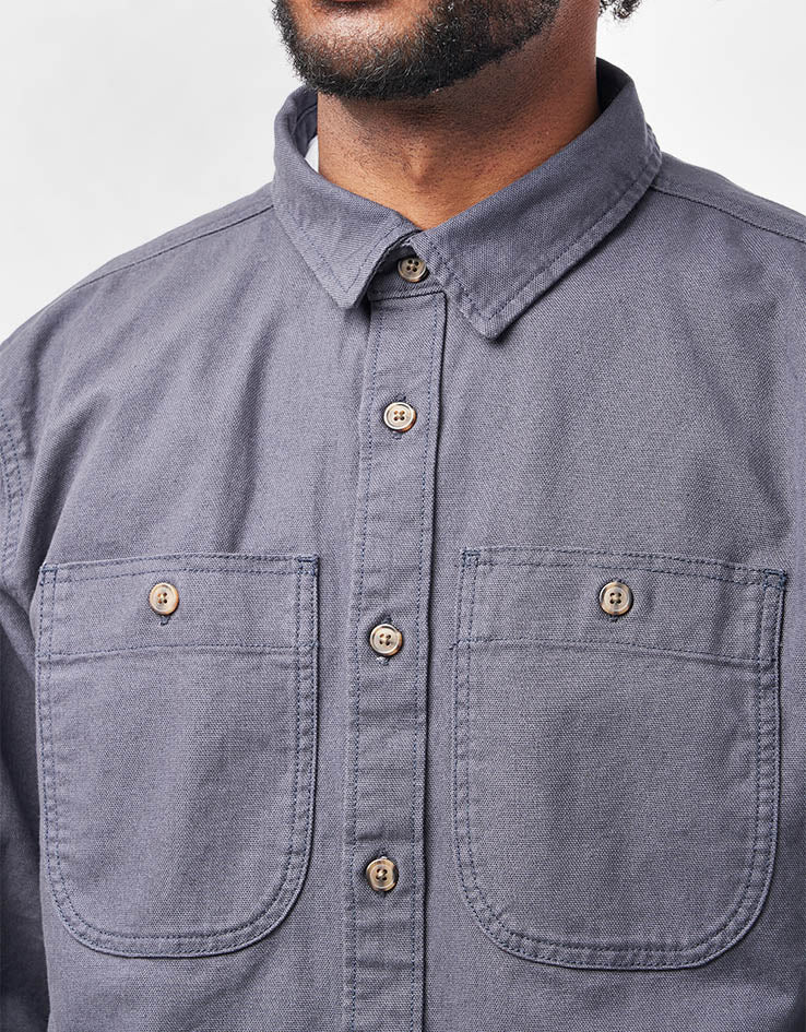Patagonia Point Reyes L/S Canvas Shirt - Smolder Blue