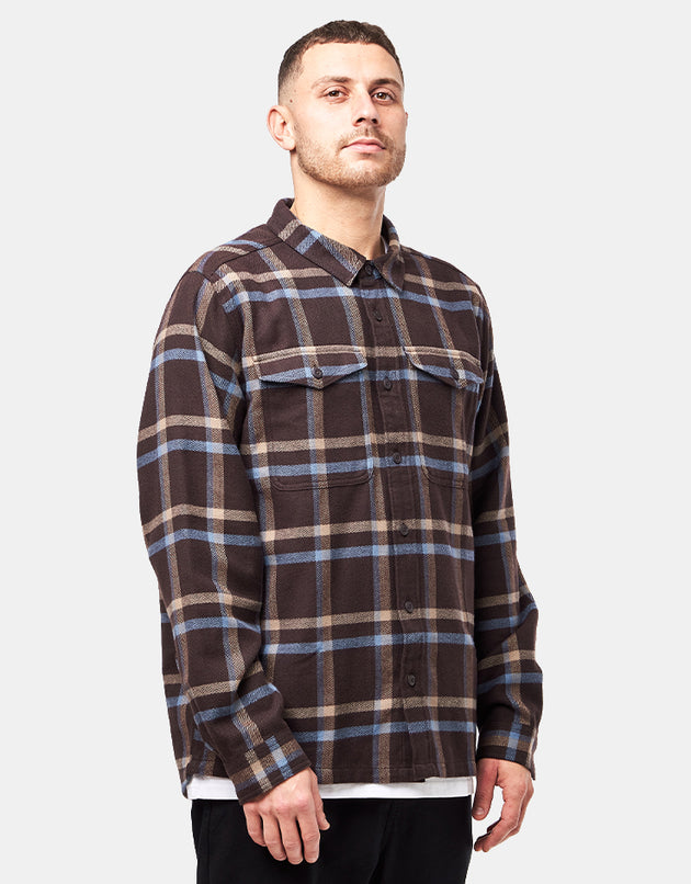 Patagonia Fjord L/S Flannel Shirt - Crossing: Den Brown