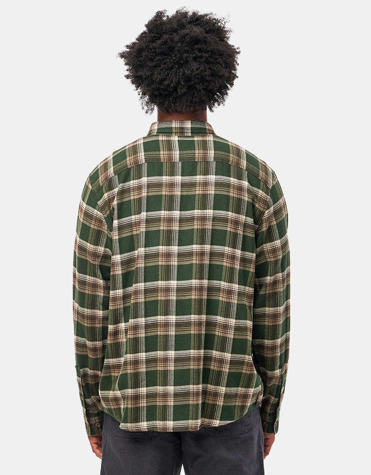 Patagonia Lightweight Fjord L/S Flannel Shirt - Cozy Cabin: Treeline Green