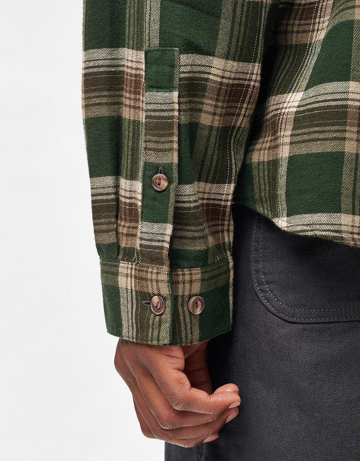 Patagonia Lightweight Fjord L/S Flannel Shirt - Cozy Cabin: Treeline Green