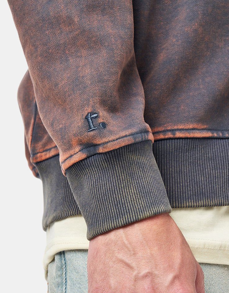 Route One 1/4 Zip Sweat - Graphite (Acid Wash)