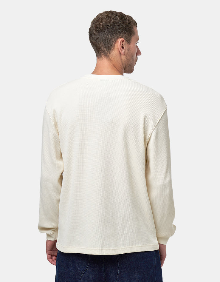 Route One L/S Waffle T-Shirt - Off White