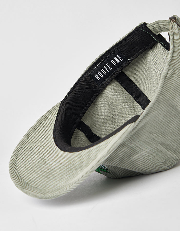 Route One Best Bud Unstructured Cord 6 Panel Cap - Dusty Wave