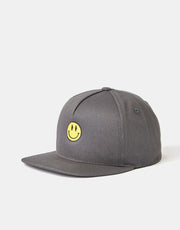 Route One Smile Snapback Cap - Charcoal