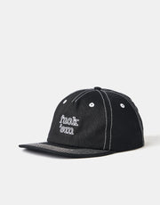 Route One Fuck ‘em Unstructured Contrast Stitch Strapback Cap - Black/White