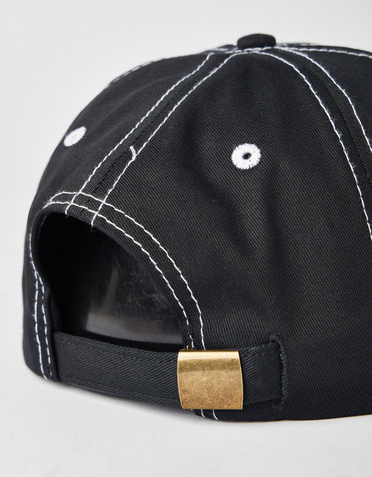 Route One Fuck ‘em Unstructured Contrast Stitch Strapback Cap - Black/White