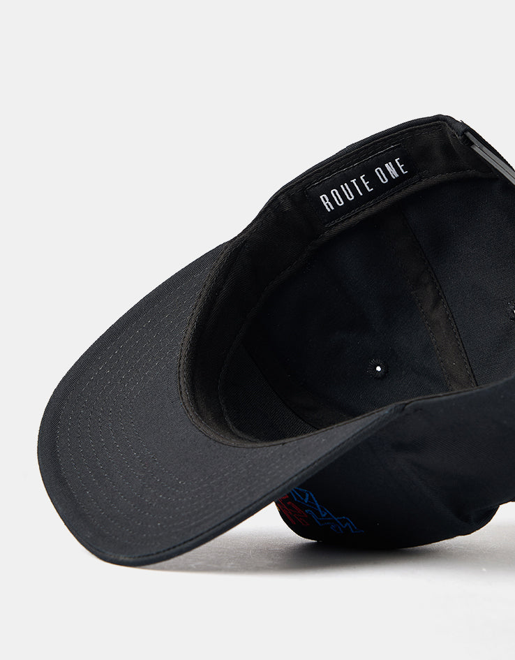 Route One Groovin Snapback Cap - Black