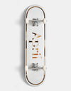 April OG Logo Golden White Complete Skateboard - 8"