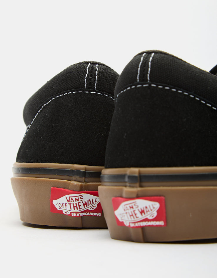 Vans Skate Slip-On Shoes - Black/Gum/White