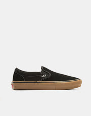 Vans Skate Slip-On Shoes - Black/Gum/White