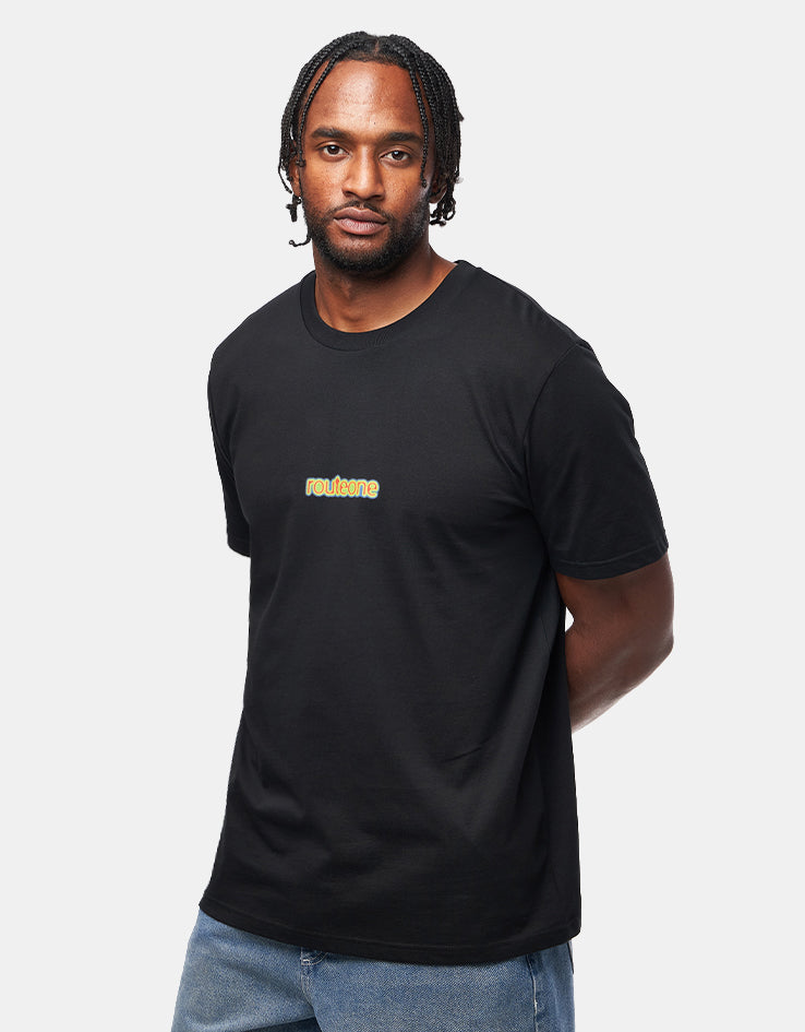 Route One Heat Transfer Organic T-Shirt - Black