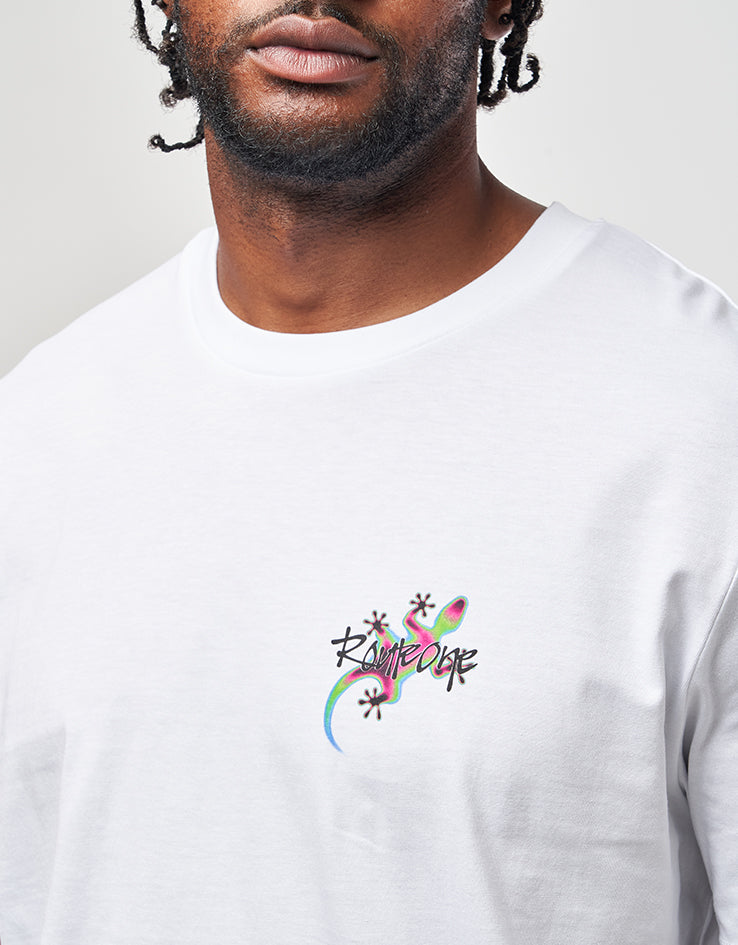 Route One Gecko Organic T-Shirt - White