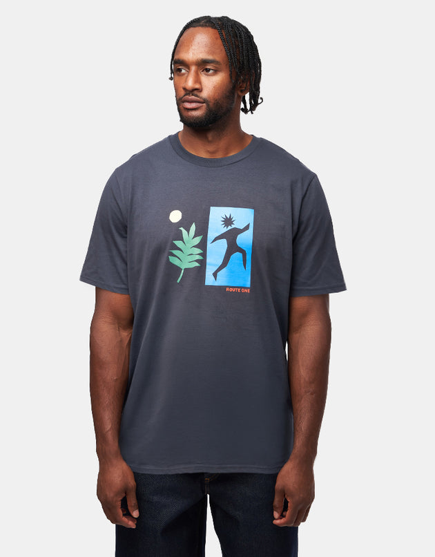 Route One Dancer Organic T-Shirt - India Ink Grey