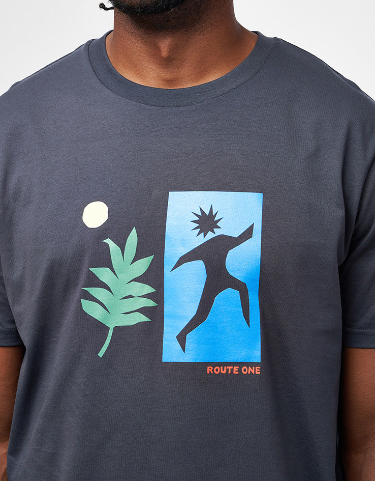 Route One Dancer Organic T-Shirt - India Ink Grey