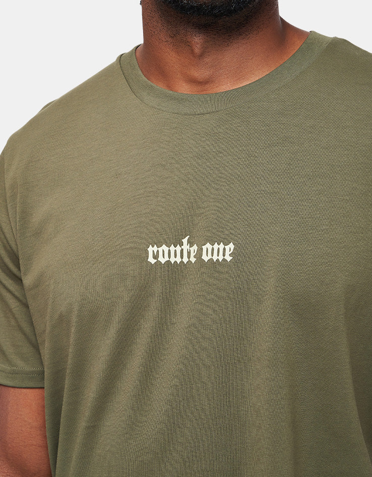 Route One Horseman Organic T-Shirt - Khaki