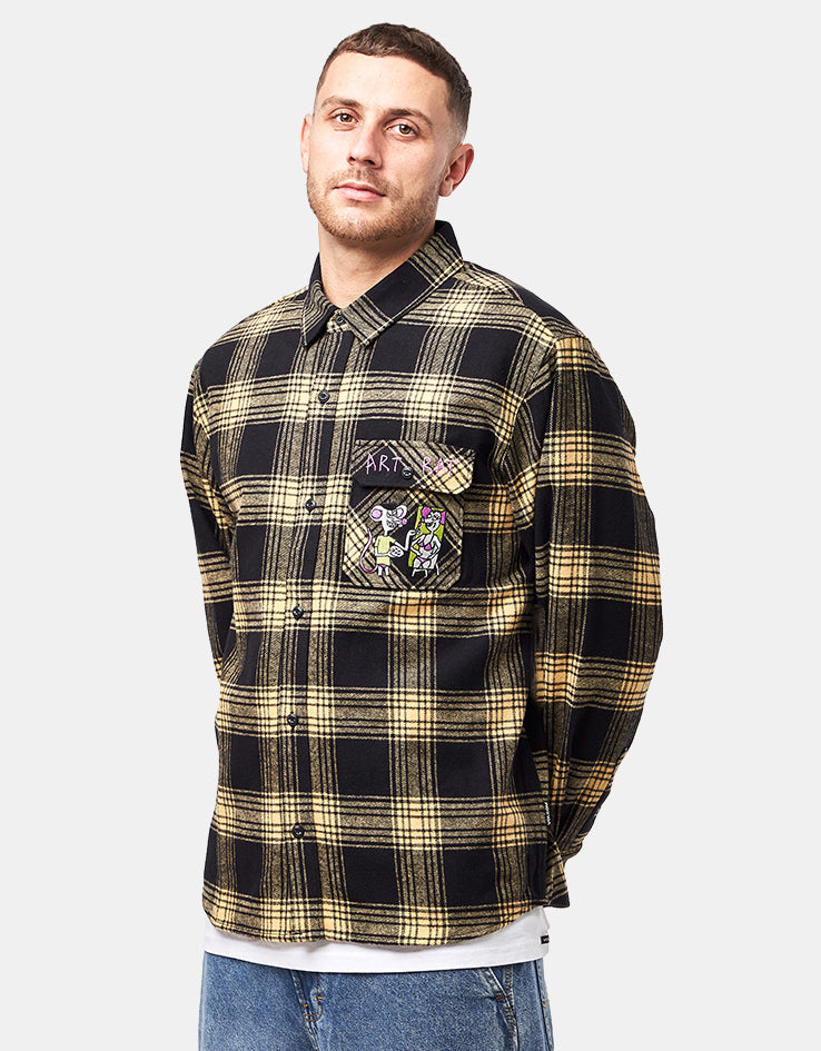 Volcom x Ozzy Wrong Plaid L/S Shirt - Mustard