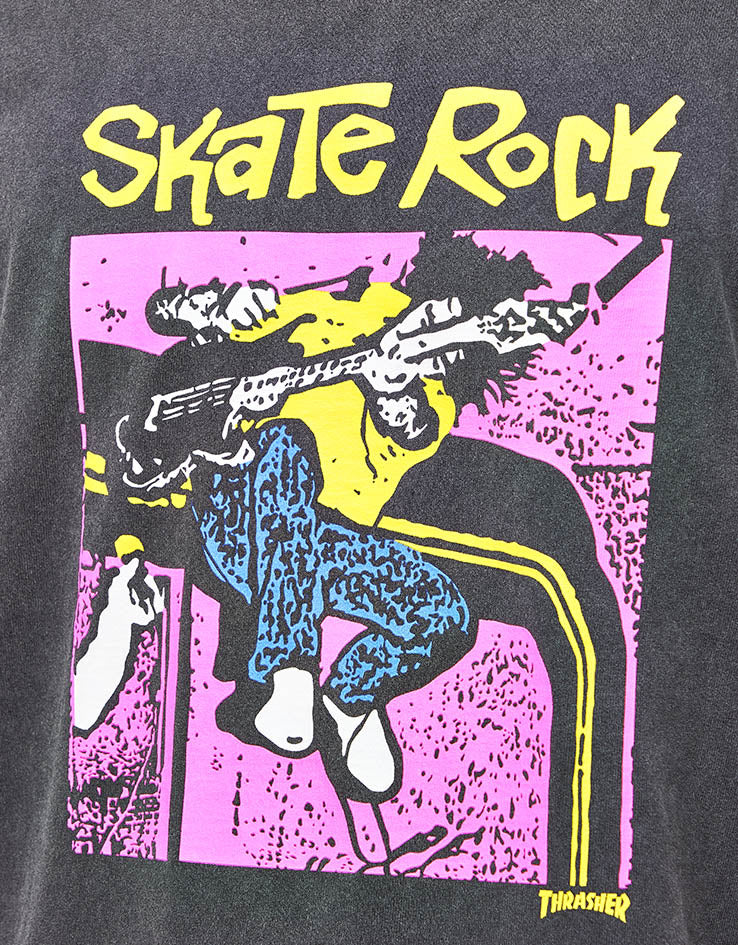 Thrasher Skate Rock Vol II Vintage T-Shirt - Black
