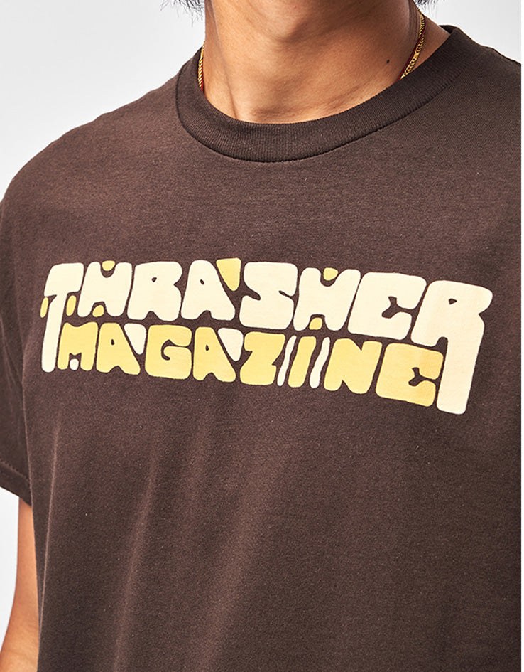 Thrasher Blocks T-Shirt - Dark Chocolate