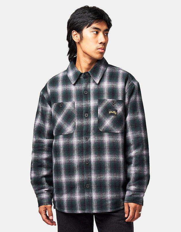 Stan Ray Quilted Plaid Overshirt - Green