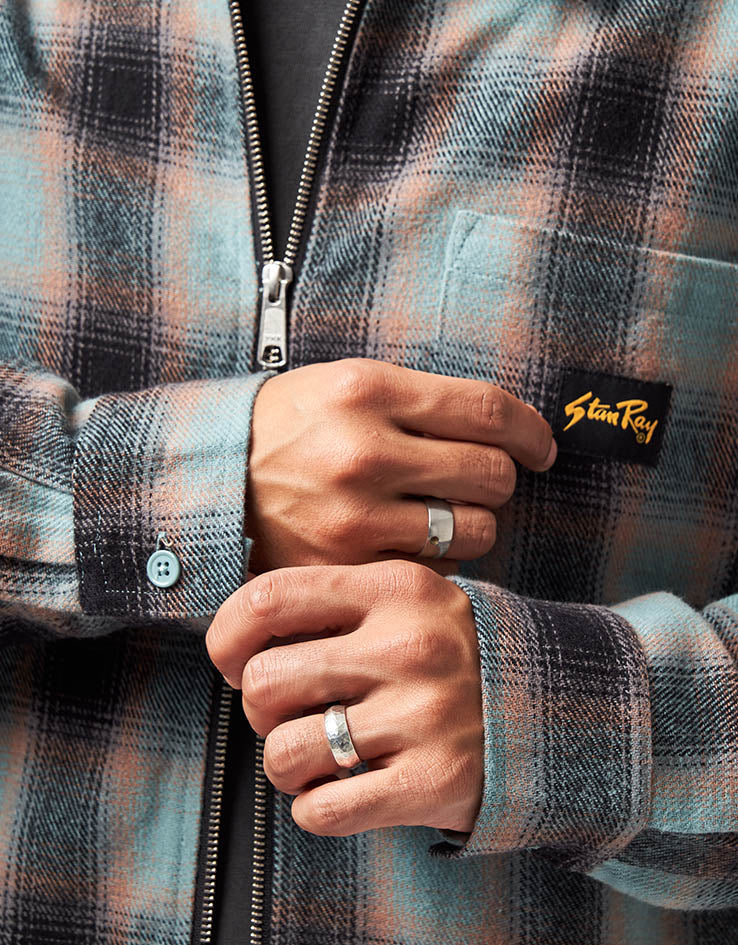 Stan Ray Zip Shirt - Blue/Pink Check