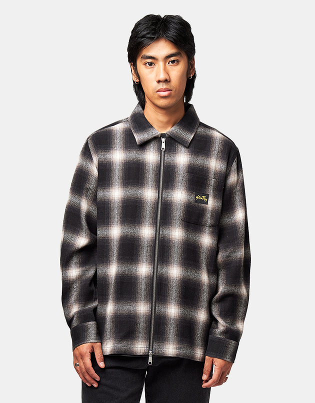 Stan Ray Zip Shirt - Black Check