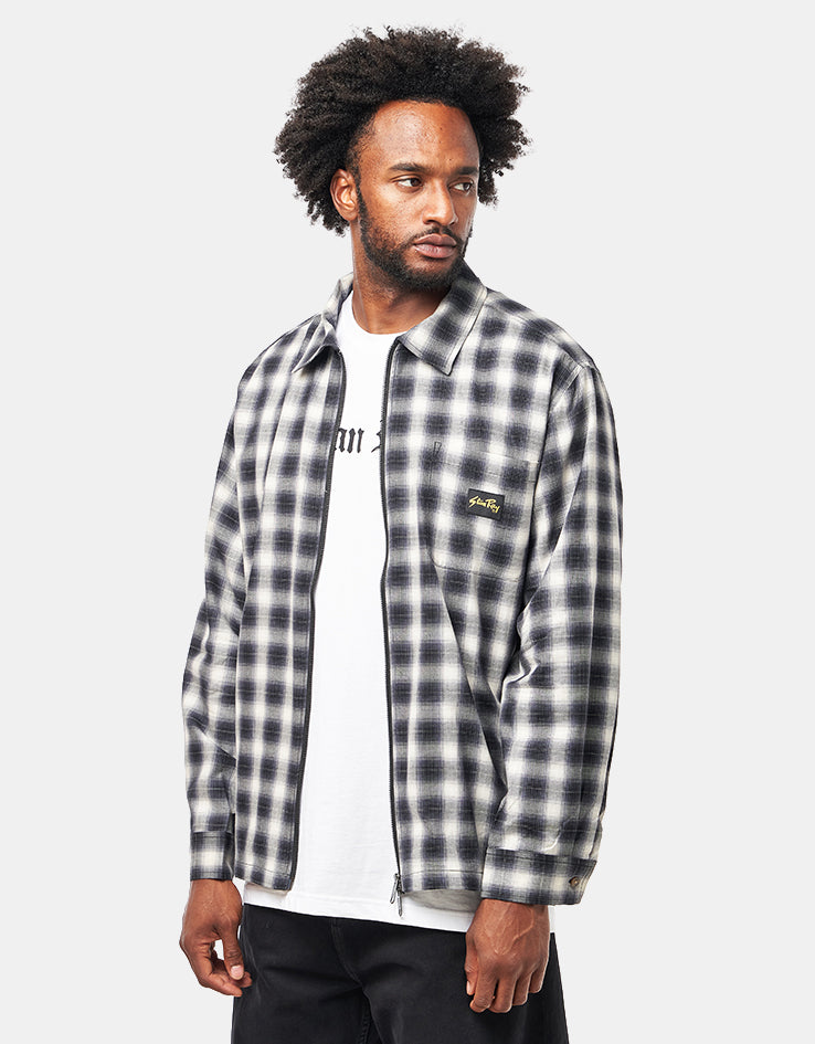 Stan Ray Zip Shirt - Black Check