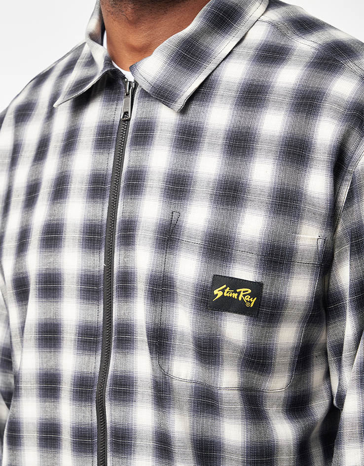 Stan Ray Zip Shirt - Black Check