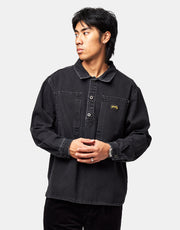 Stan Ray Painters Pop Over L/S Shirt - Washed Black