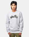 Stan Ray Chenille Patch Crew - Heather Grey/Pineneedle