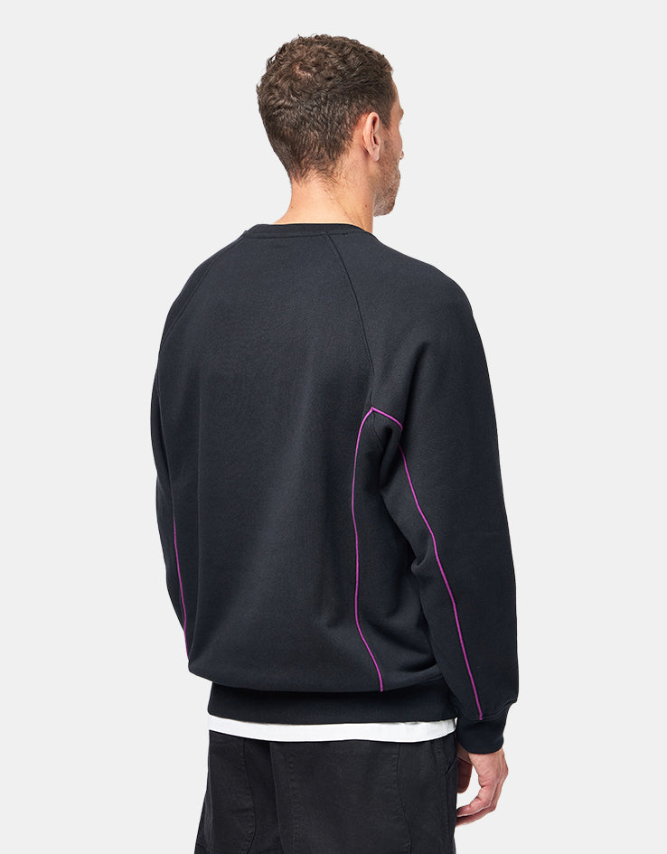 Santa Cruz Pinstripe Crew - Black