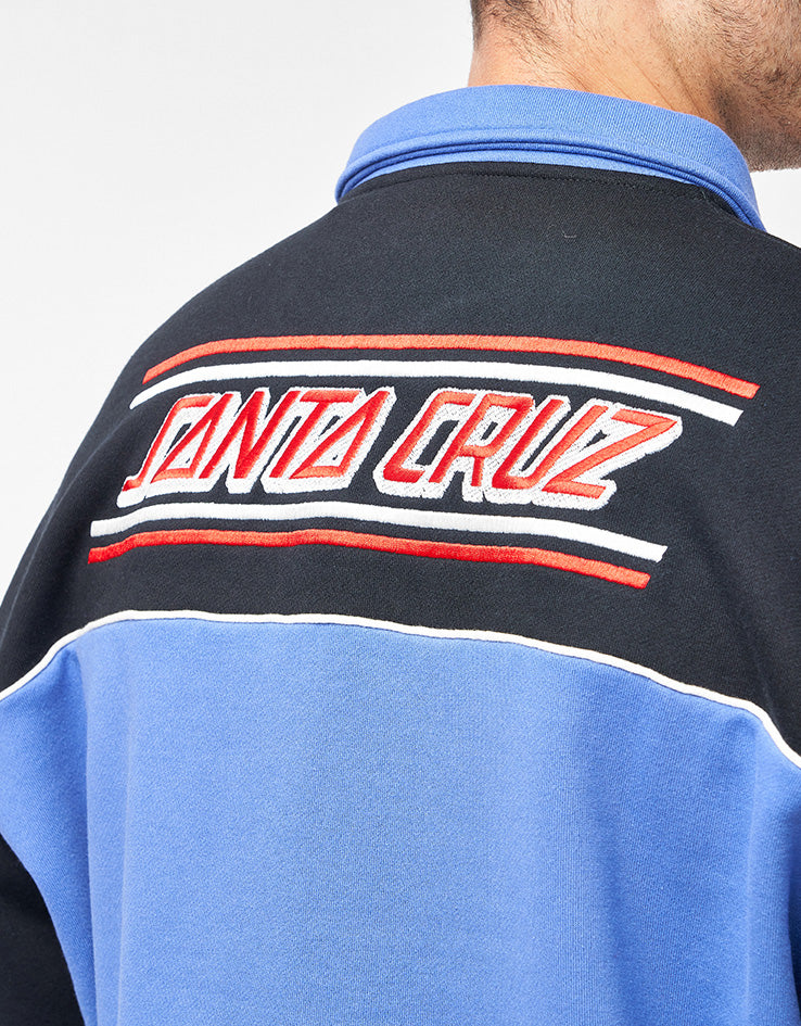 Santa Cruz Podium 1/4 Zip Crew - Black/Sapphire