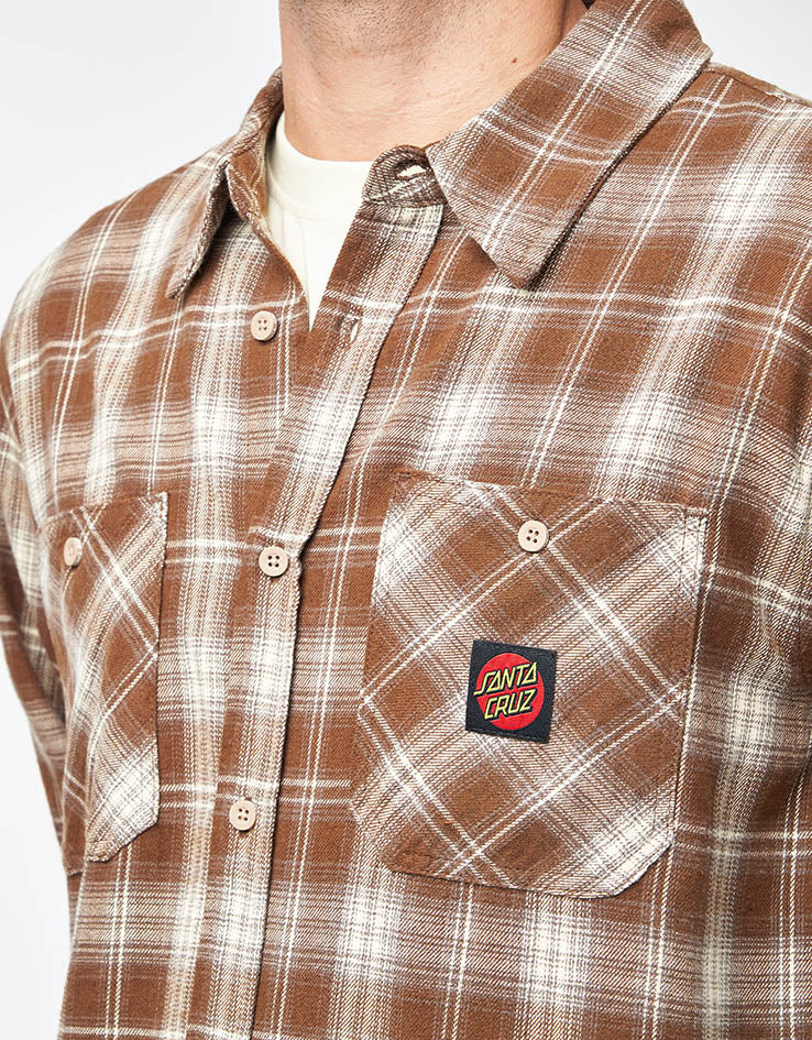 Santa Cruz Apex L/S Shirt - Brown Check