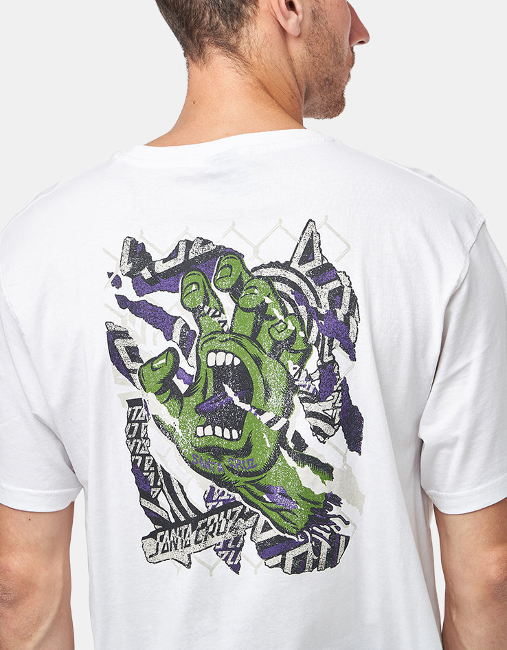 Santa Cruz Damaged Hand T-Shirt - White